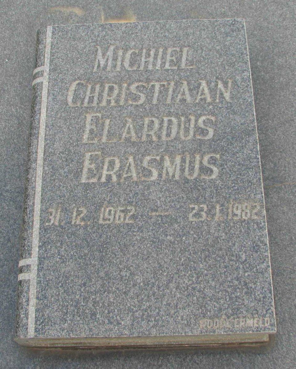 ERASMUS Michiel Christiaan Elardus 1962-1982