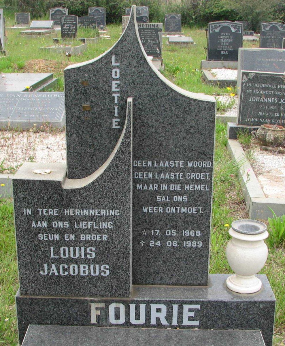 FOURIE Louis Jacobus 1968-1989