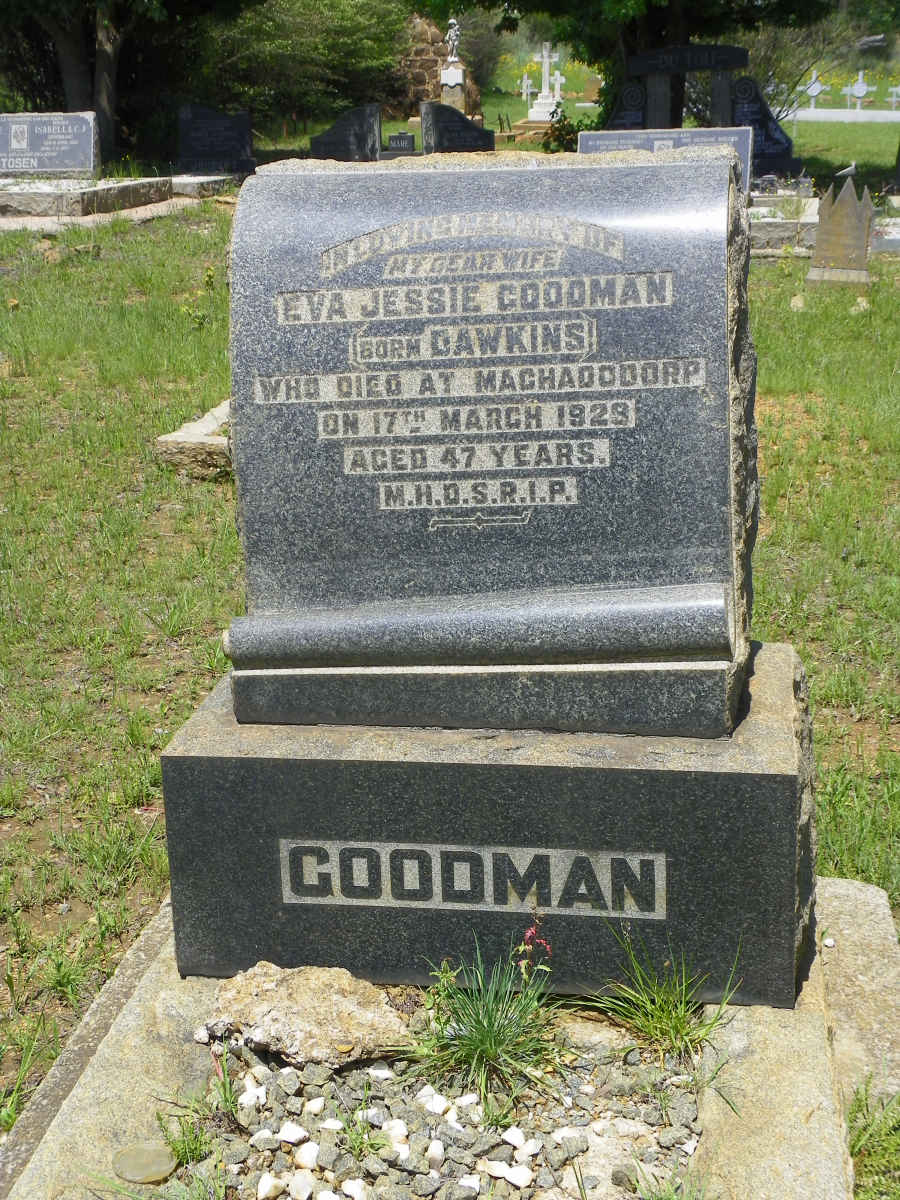 GOODMAN Eva Jessie nee DAWKINS -1929