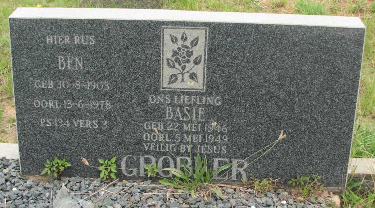 GROBLER Ben 1903-1978 :: GROBLER Basie 1946-1949