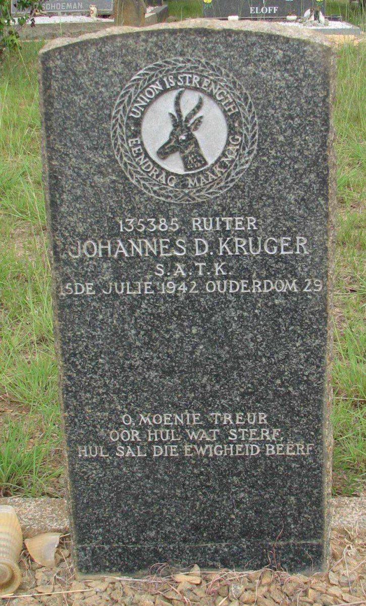 KRUGER Johannes D. -1942