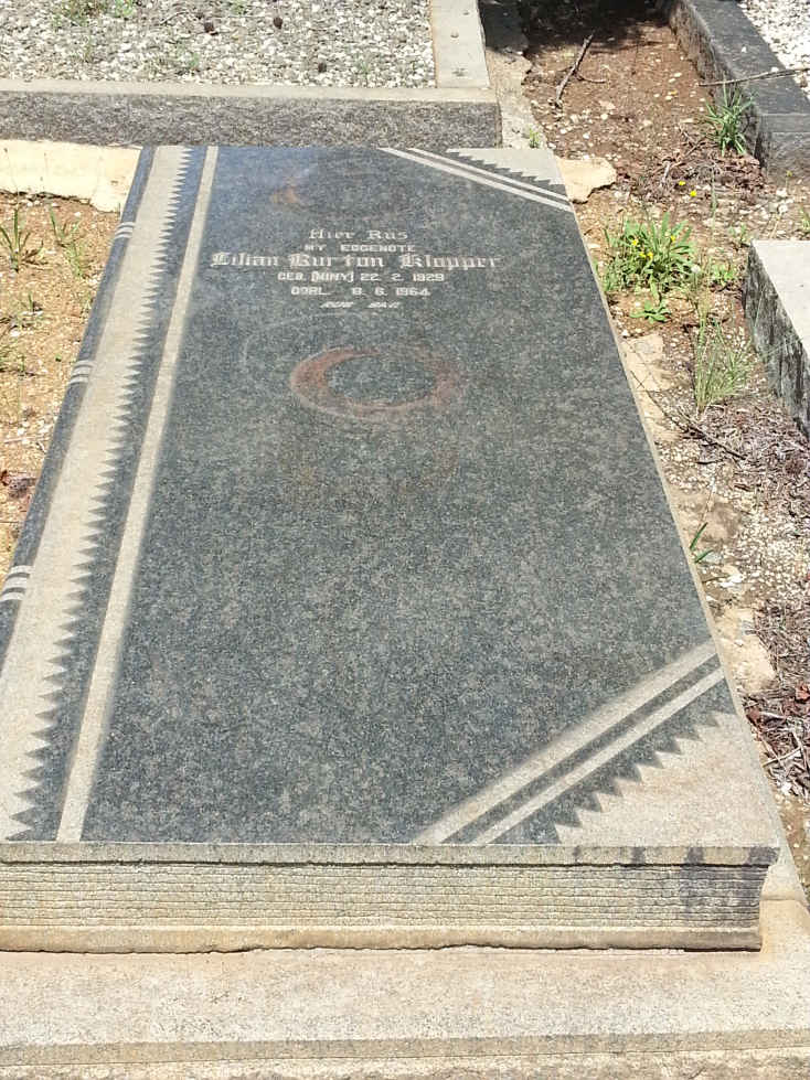 KLOPPER Lilian Burton nee MINY 1929-1964