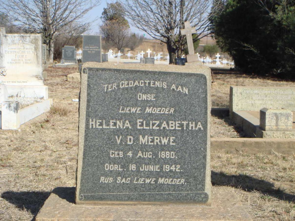 MERWE Helena Elizabeth, v.d. 1880-1942