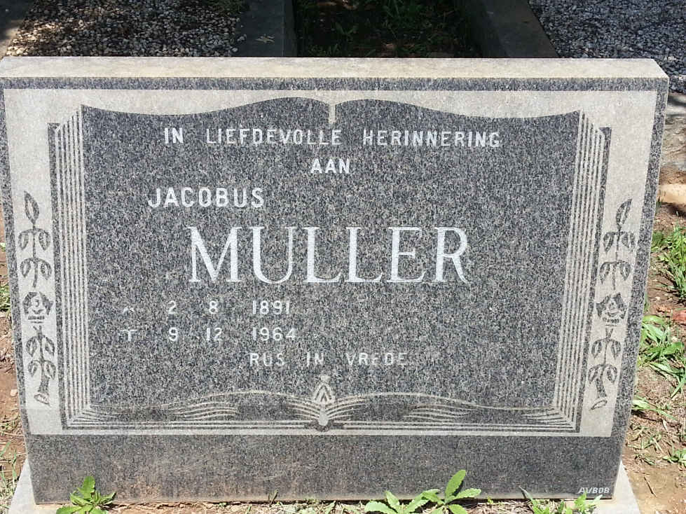 MULLER Jacobus 1891-1964