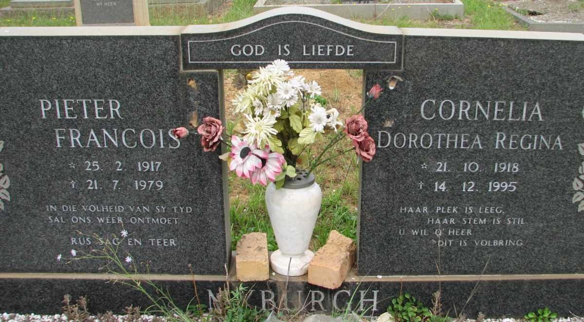 MYBURGH Pieter Francois 1917-1979 &amp; Cornelia Dorothea Regina 1918-1995