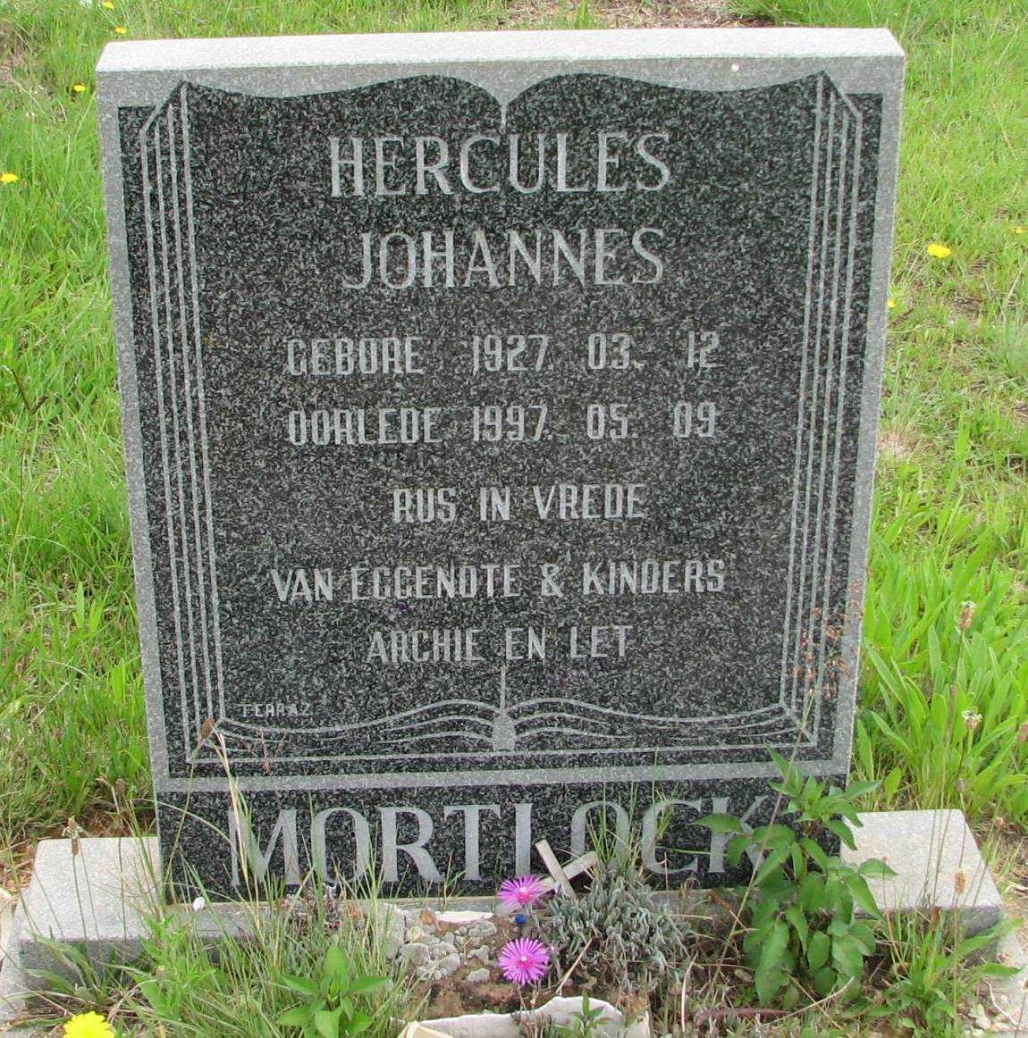 MORTLOCK Hercules Johannes 1927-1997