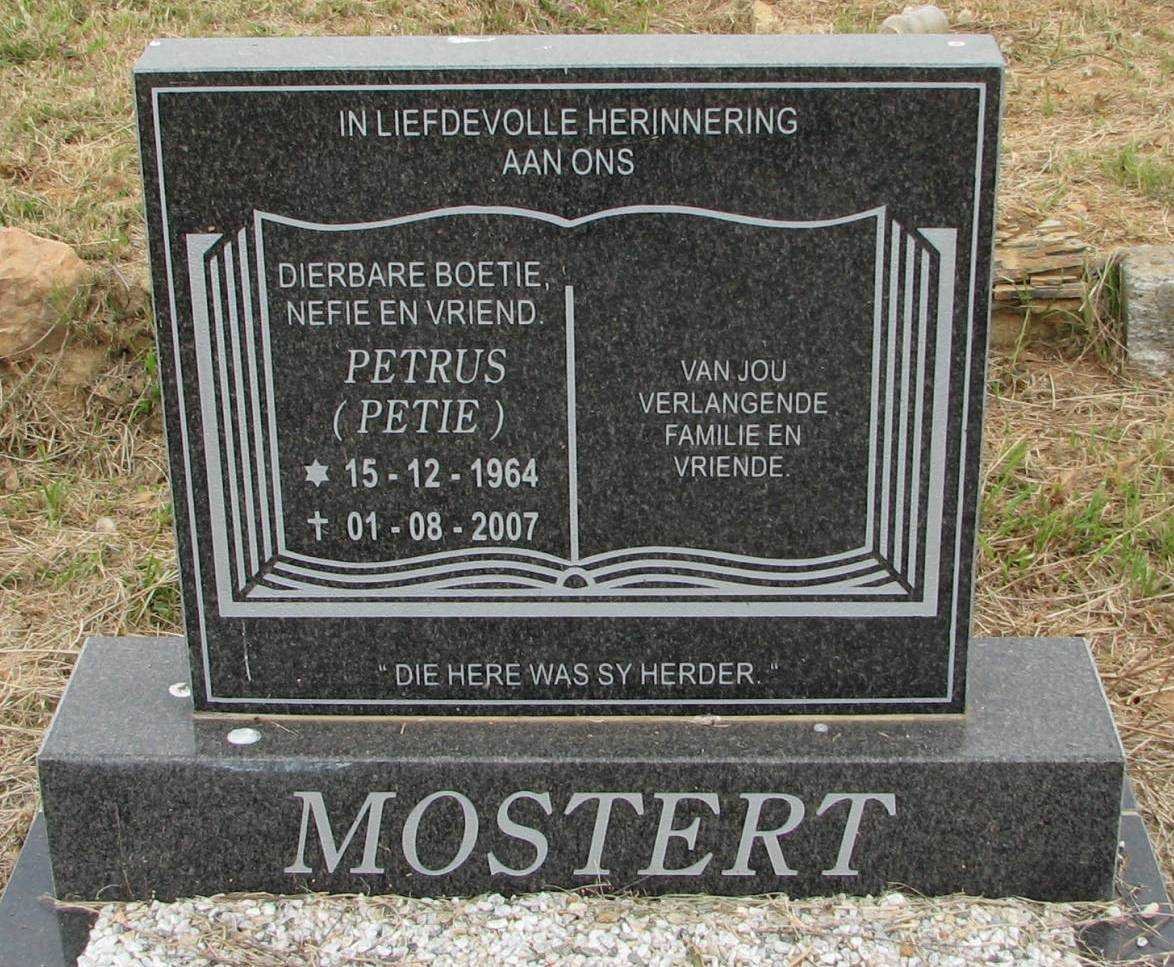 MOSTERT Petrus 1964-2007