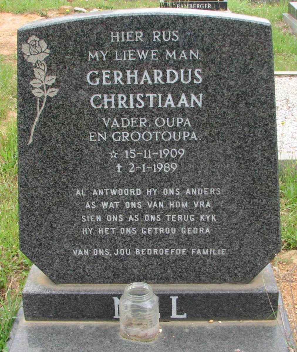 NEL Gerhardus Christiaan 1909-1989