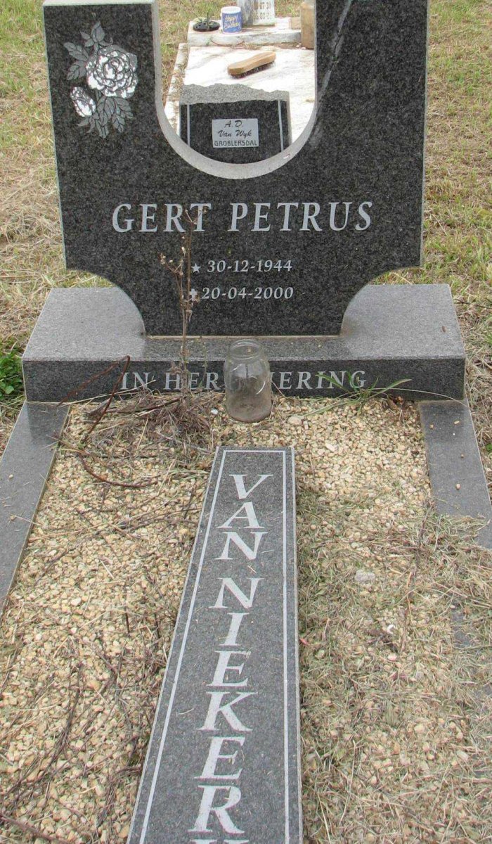 NIEKERK Gert Petrus, van 1944-2000