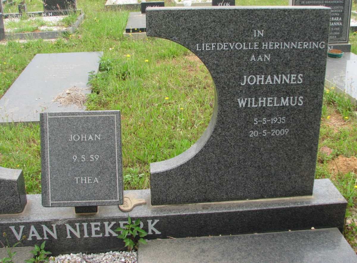 NIEKERK Johannes Wilhelmus, van 1935-2009 :: VAN NIEKERK Johan -1959 :: VAN NIEKERK Thea -1959