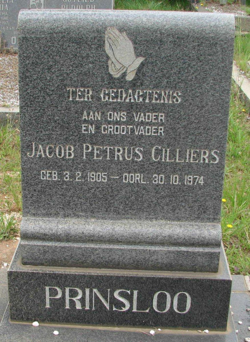 PRINSLOO Jacob Petrus Cilliers 1905-1974