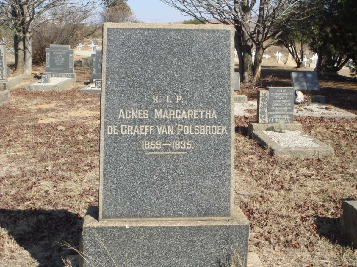POLSBROEK Agnes Margaretha, de Graeff van 1859-1935