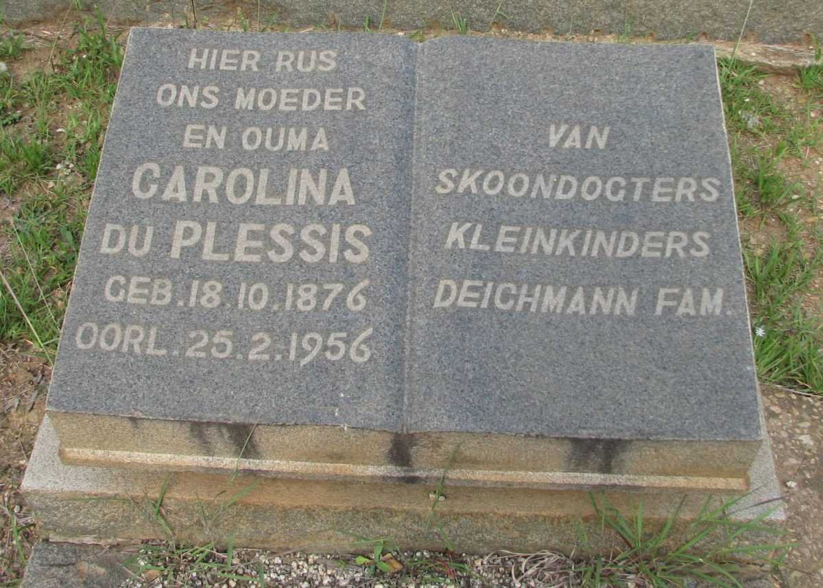 PLESSIS Carolina, du 1876-1956 