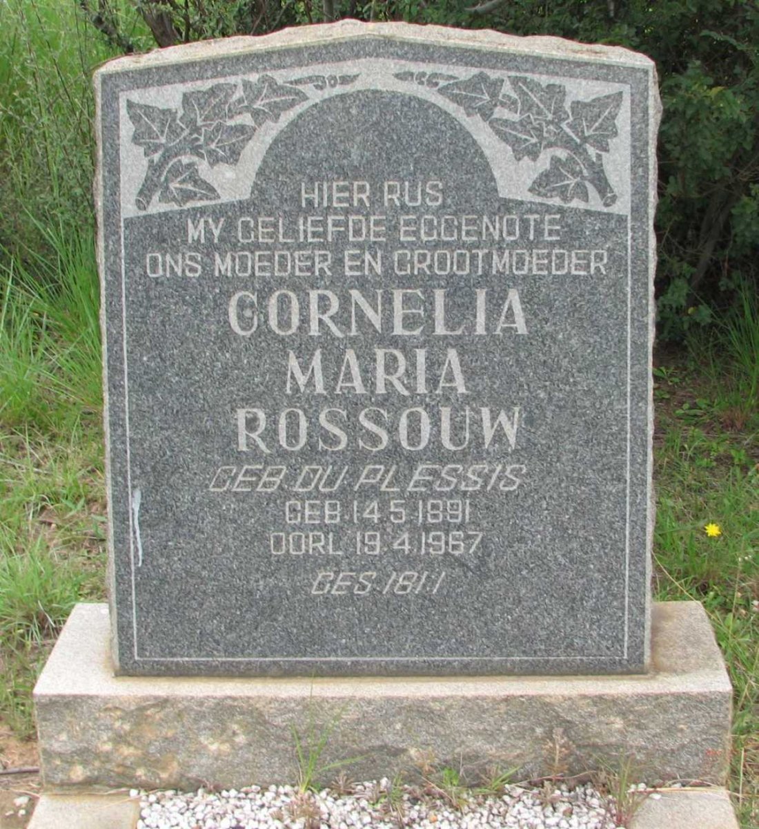 ROSSOUW Cornelia Maria nee DU PLESSIS 1891-1967
