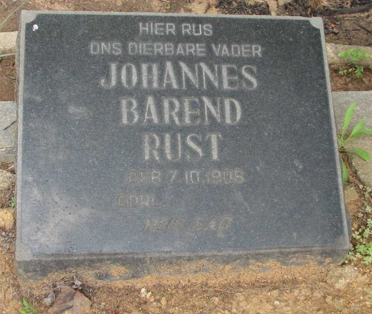 RUST Johannes Barend 1906-
