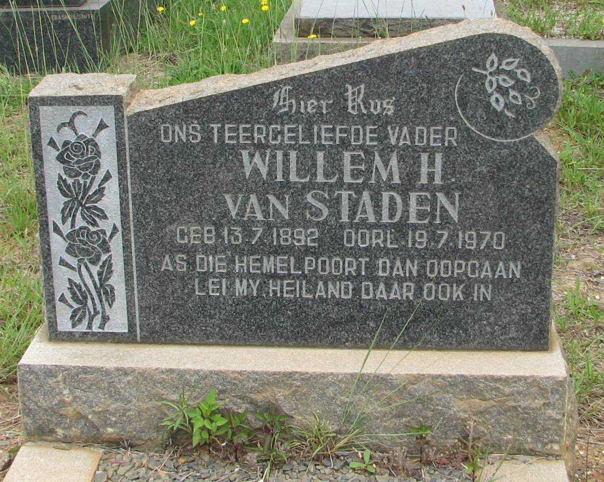 STADEN Willem H. van 1892-1970