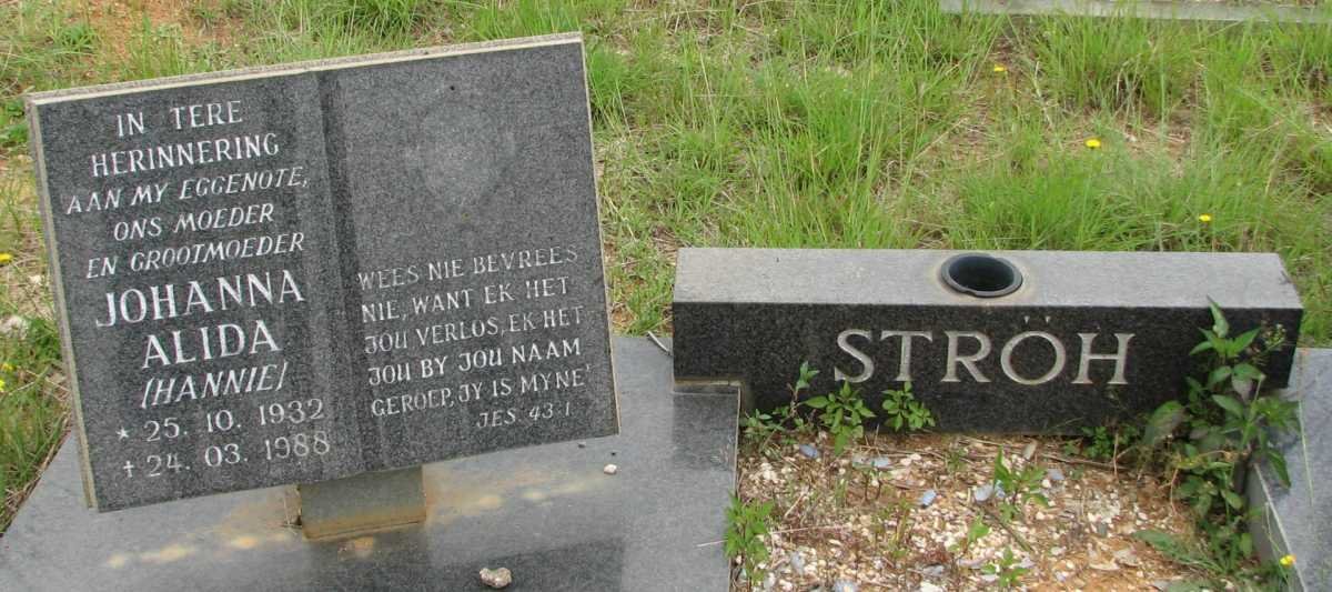 STRÖH Johanna Alida 1932-1988