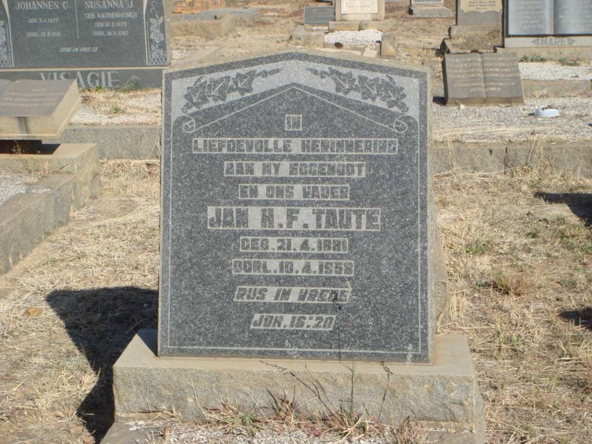 TAUTE Jan H.F. 1881-1958