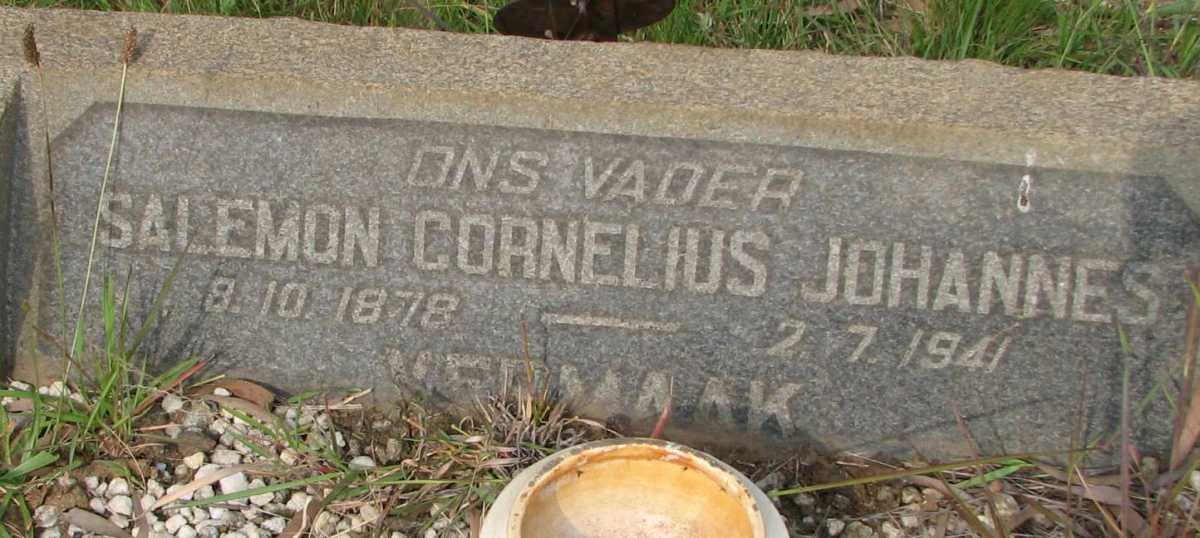 VERMAAK Salemon Cornelius Johannes 1878-1941