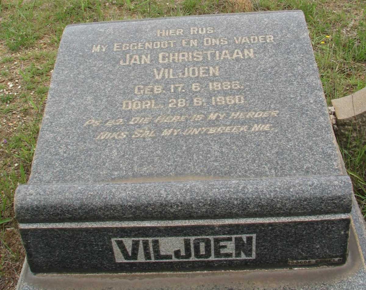 VILJOEN Jan Christiaan 1886-1960