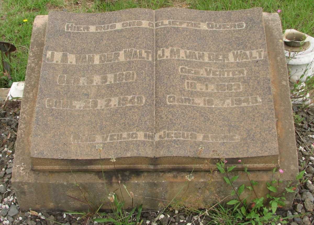WALT J.A., van der 1881-1948 &amp; J.M. VENTER 1883-1945
