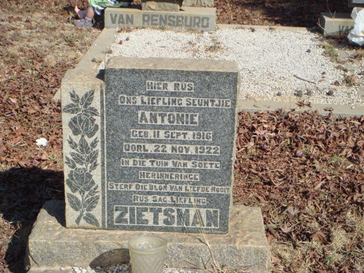 ZIETSMAN Antonie 1916-1922