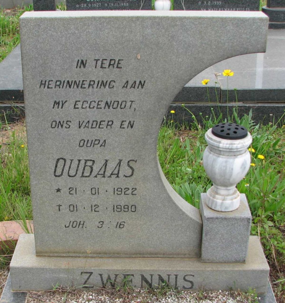ZWENNIS Oubaas 1922-1990