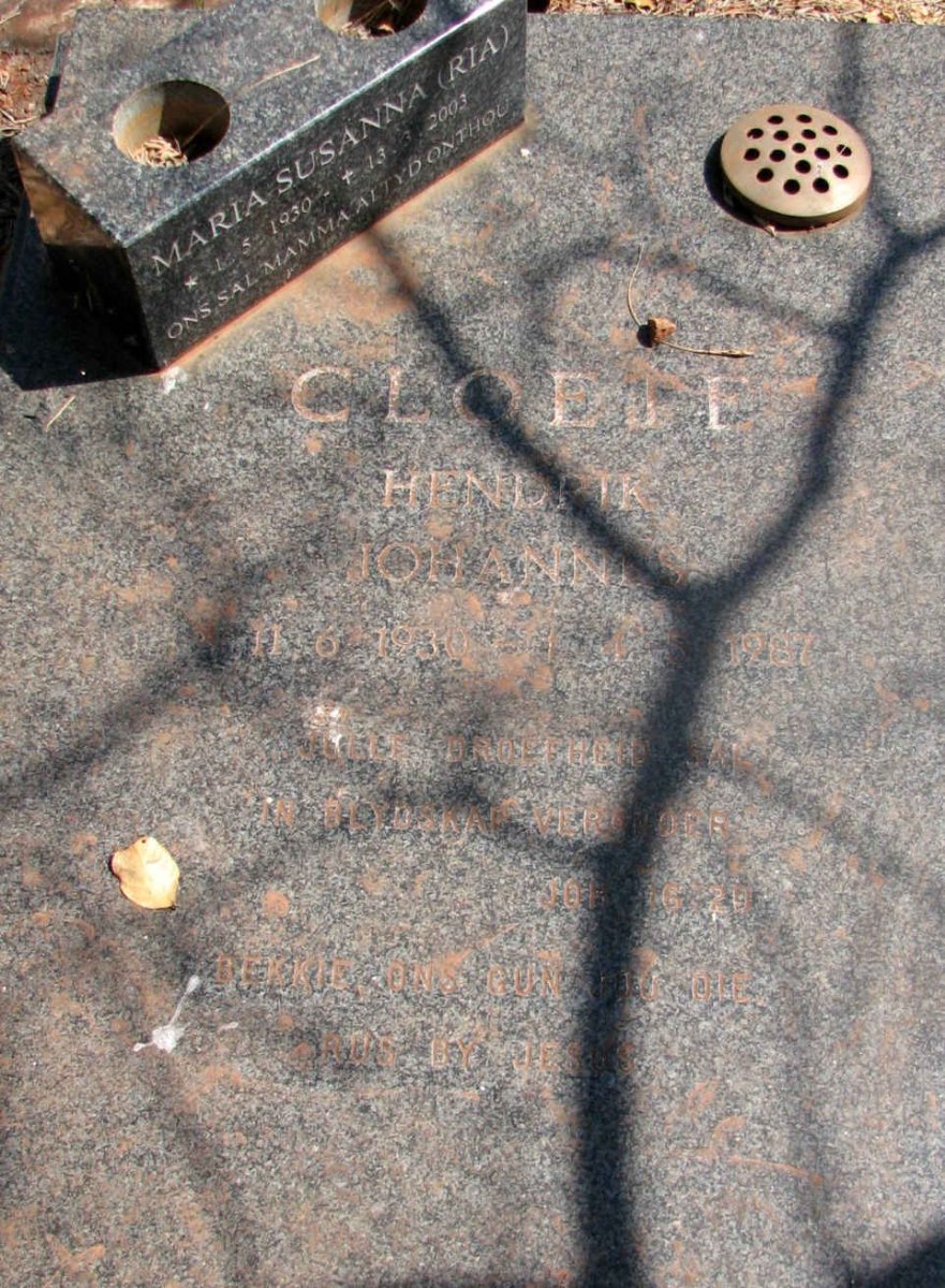 CLOETE Hendrik Johannes 1930-1987