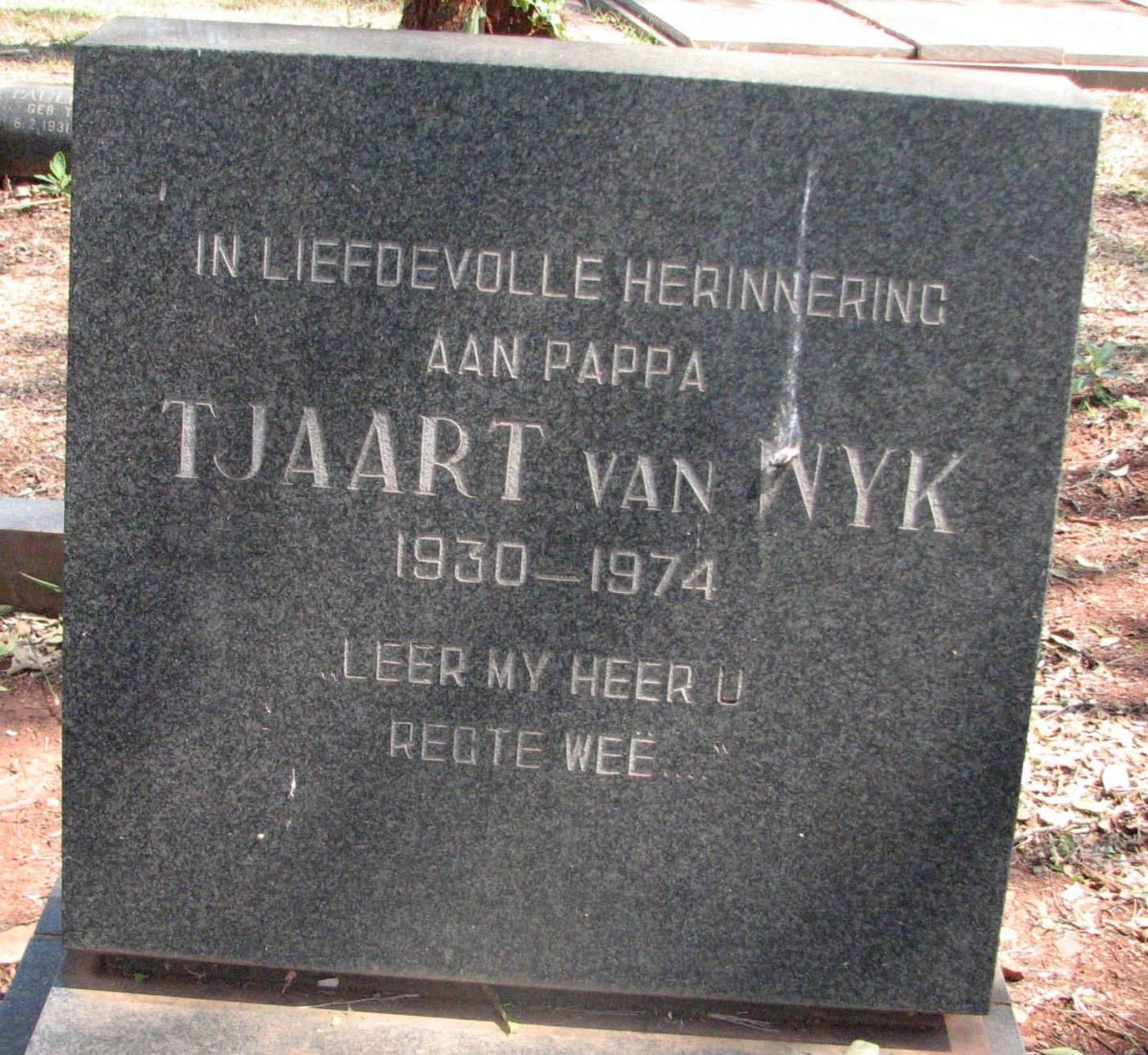 WYK Tjaart, van 1930-1974