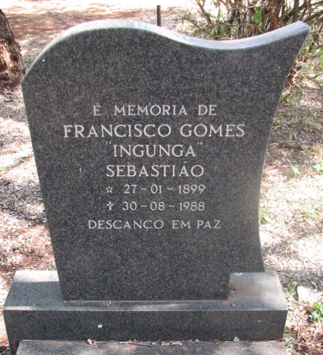 SEBASTIÂO Francisco Gomes Ingunga 1899-1988