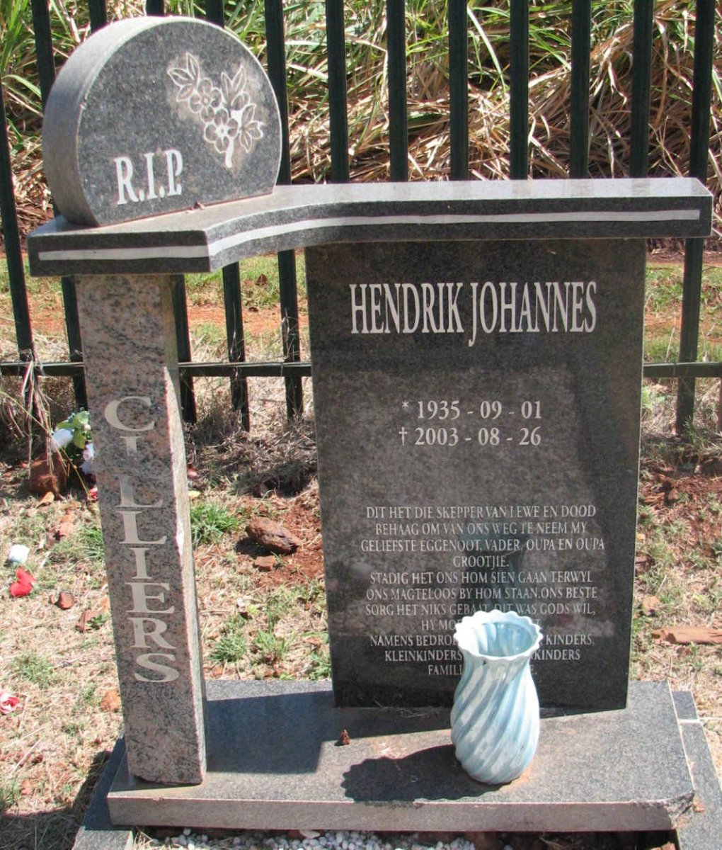 CILLIERS Hendrik Johannes 1935-2003