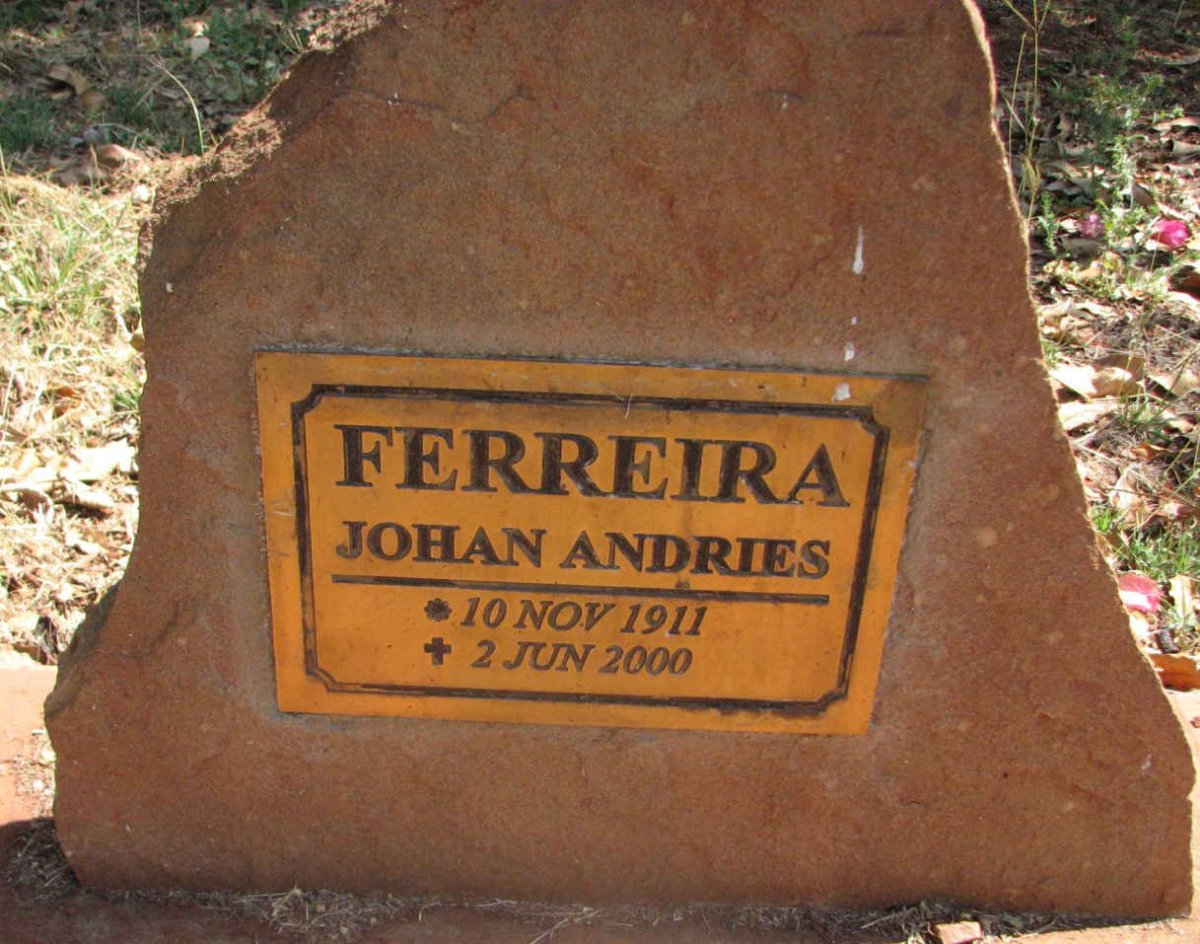 FERREIRA Johan Andries 1911-2000