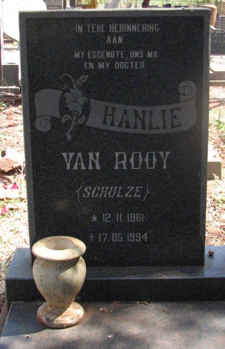 ROOY  Hanlie nee SCHULZE, van 1961-1994