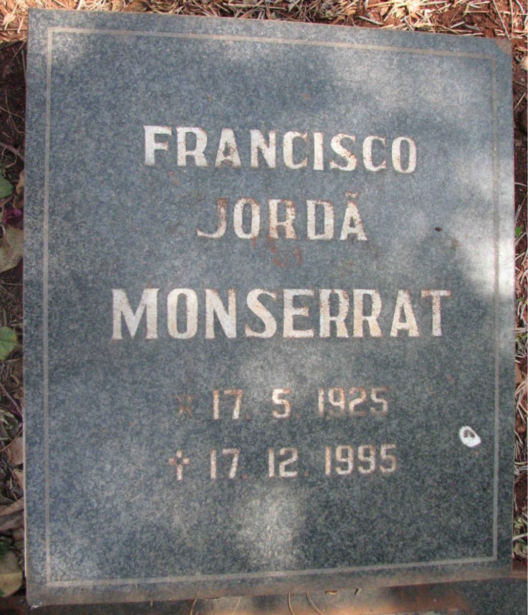MONSERRAT Francisco Jordâ 1925-1995