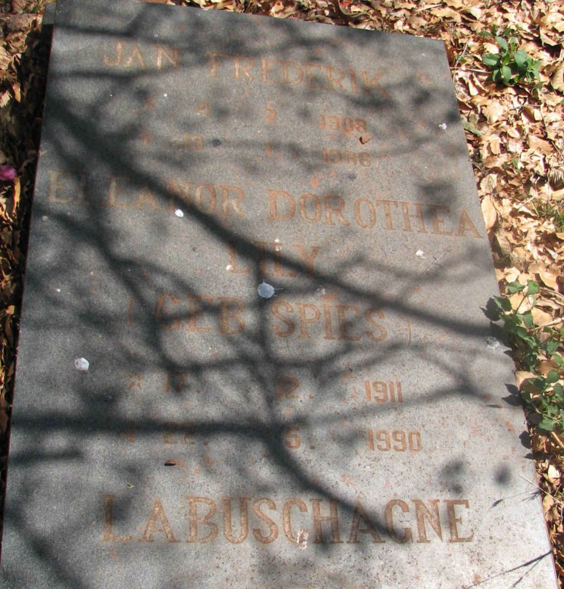 LABUSCHAGNE Jan Frederik 1908-1986 &amp; Ellanore Dorothea SPIES 1911-1990