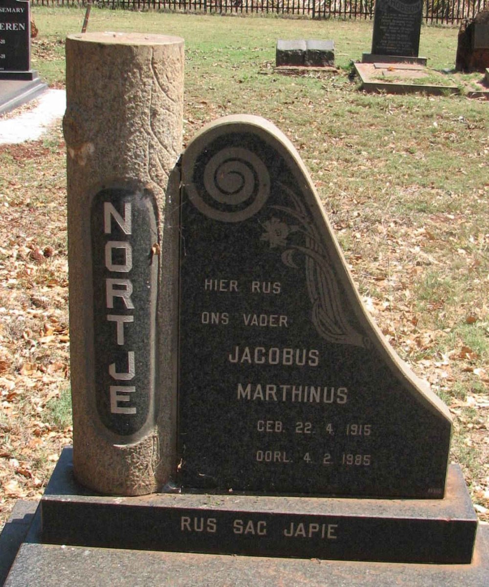 NORTJE Jacobus Marthinus 1915-1985