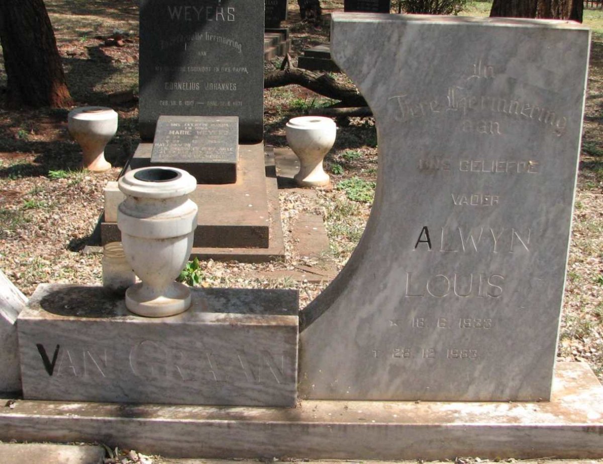 GRAAN Alwyn Louis, van 1933-1983