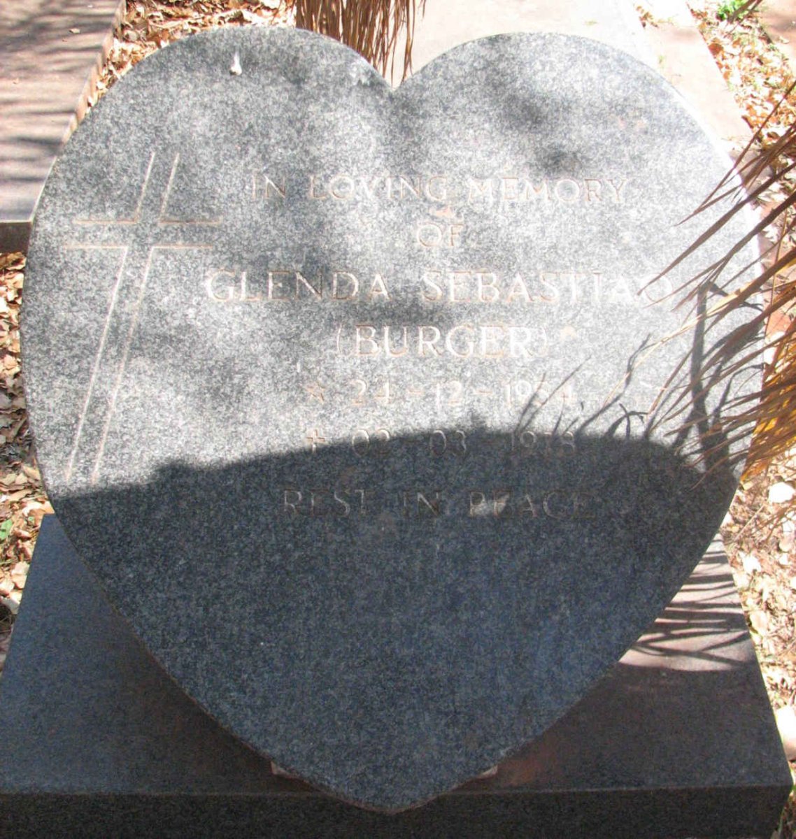 SEBASTIÂO Glenda nee BURGER  1954-1978