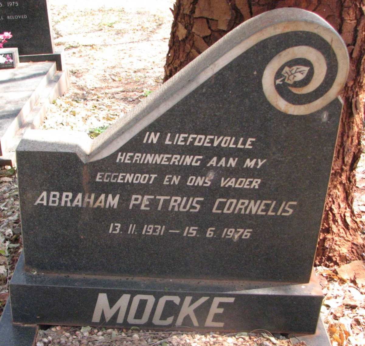 MOCKE Abraham Petrus Cornelis 1931-1976