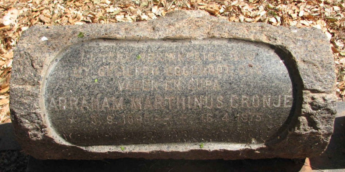 CRONJE Abraham Marthinus 1895-1975