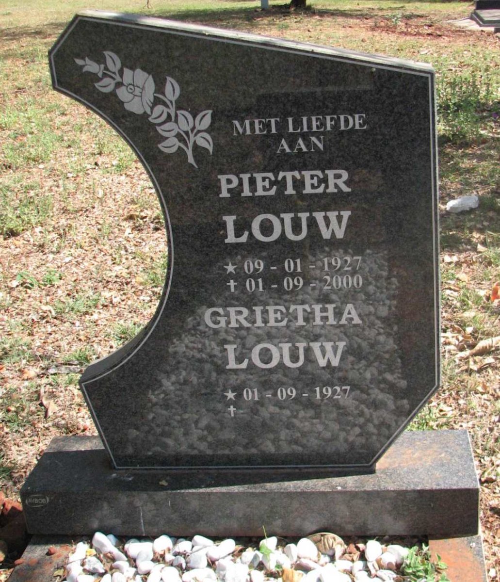 LOUW Pieter 1927-2000 &amp; Grietha 1927-