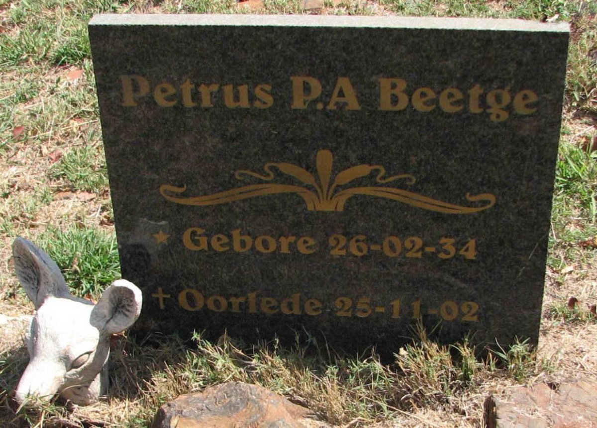 BEETGE Petrus P.A. 1934-2002