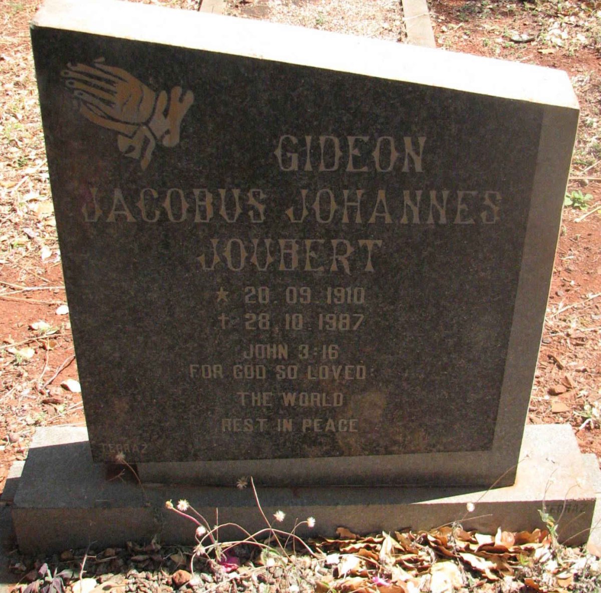 JOUBERT Gideon Jacobus Johannes 1910-1987