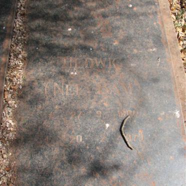 BURGER Hedwig nee BAM 1900-1979