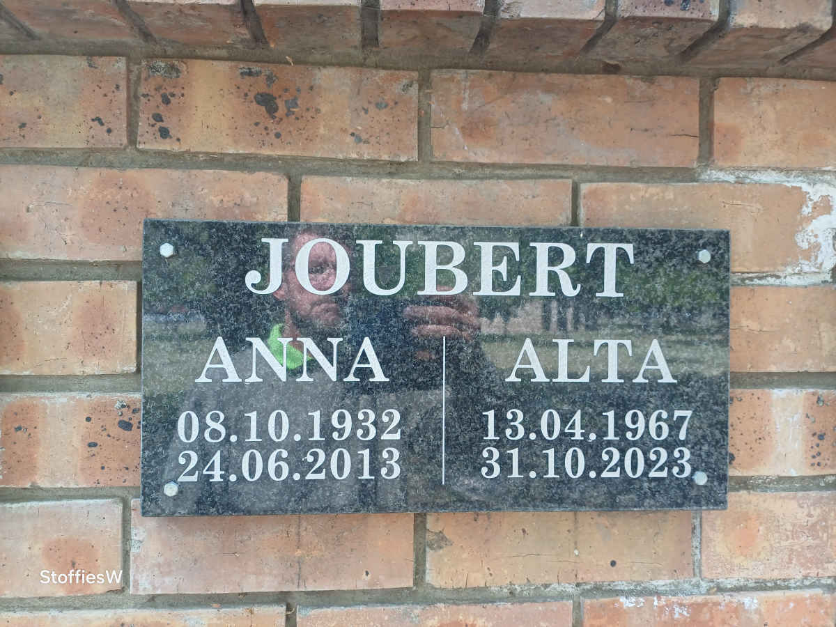 JOUBERT Anna 1932-2013 :: JOUBERT Alta 1967-2023