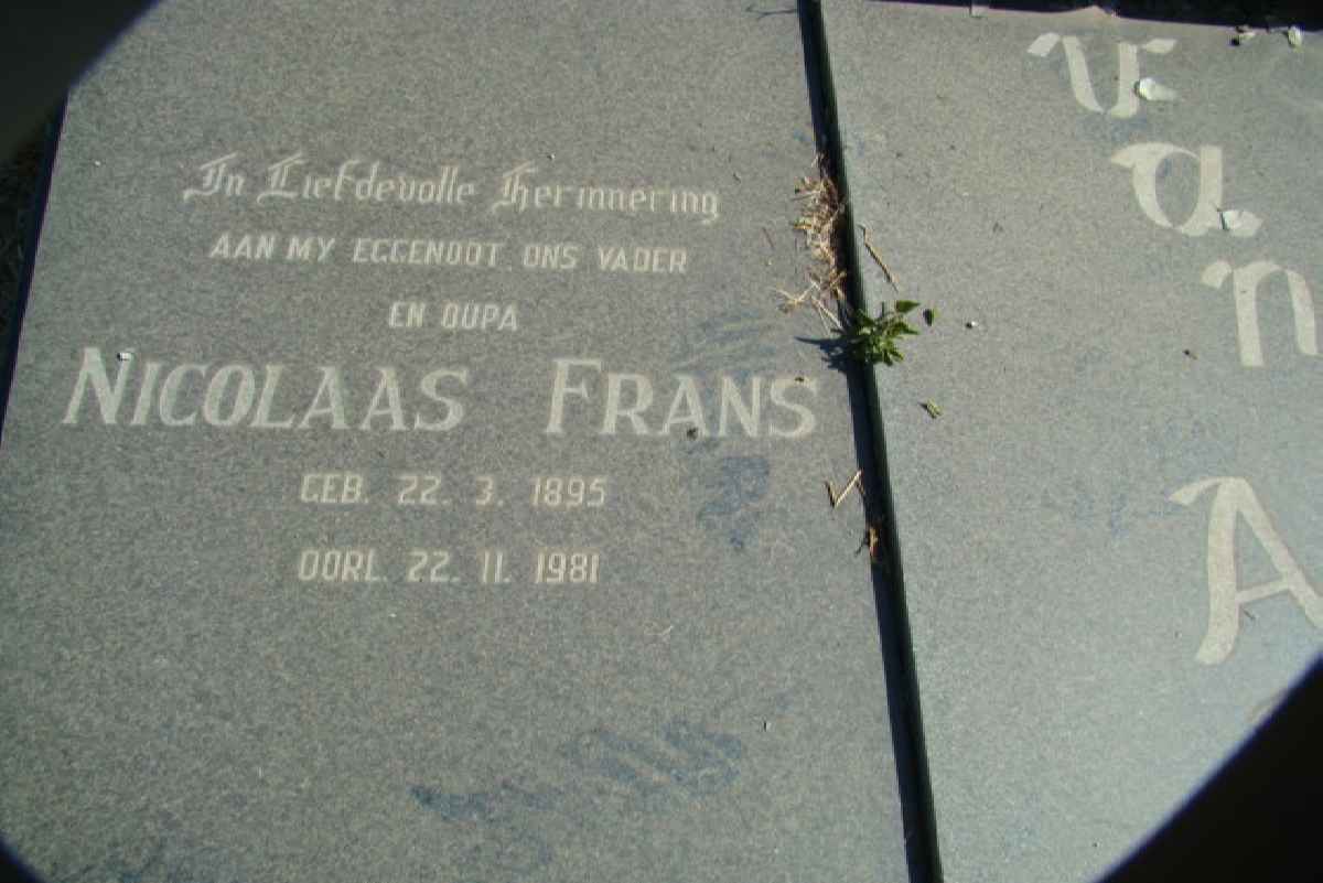 AARDT Nicolaas Frans, van 1895-1981