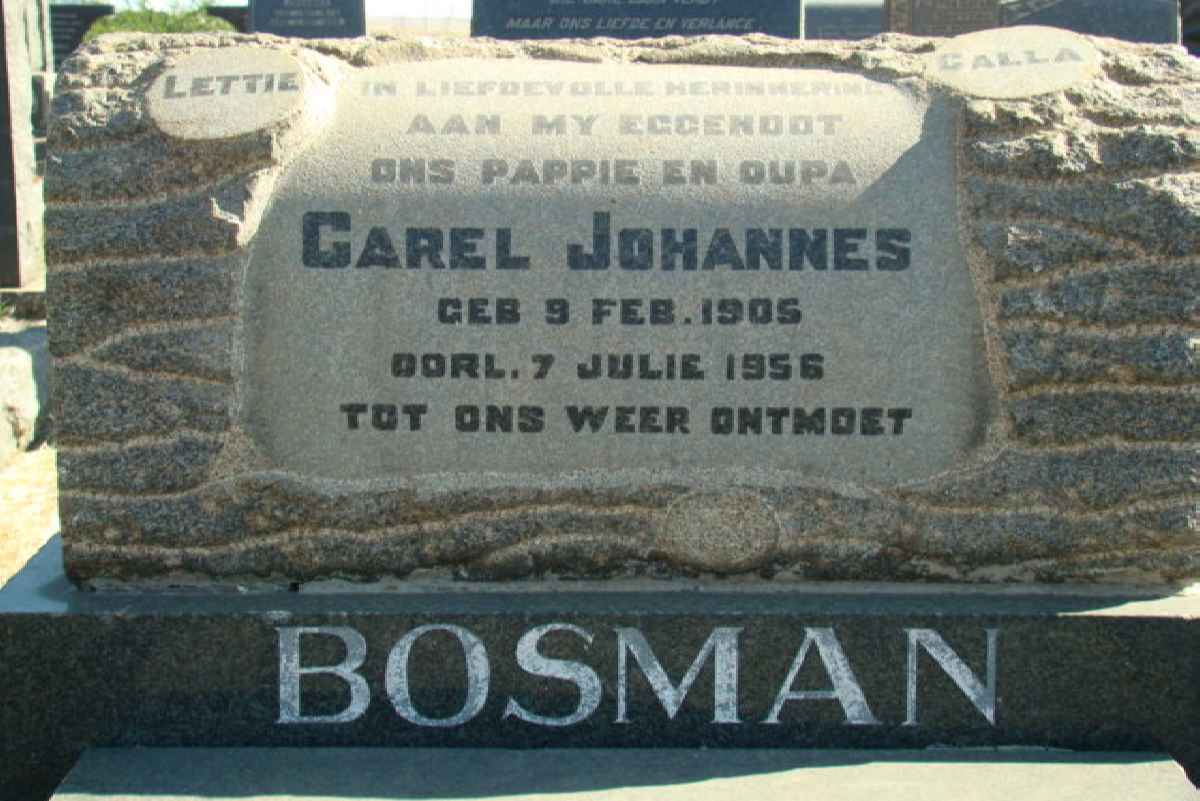 BOSMAN Carel Johannes 1905-1956