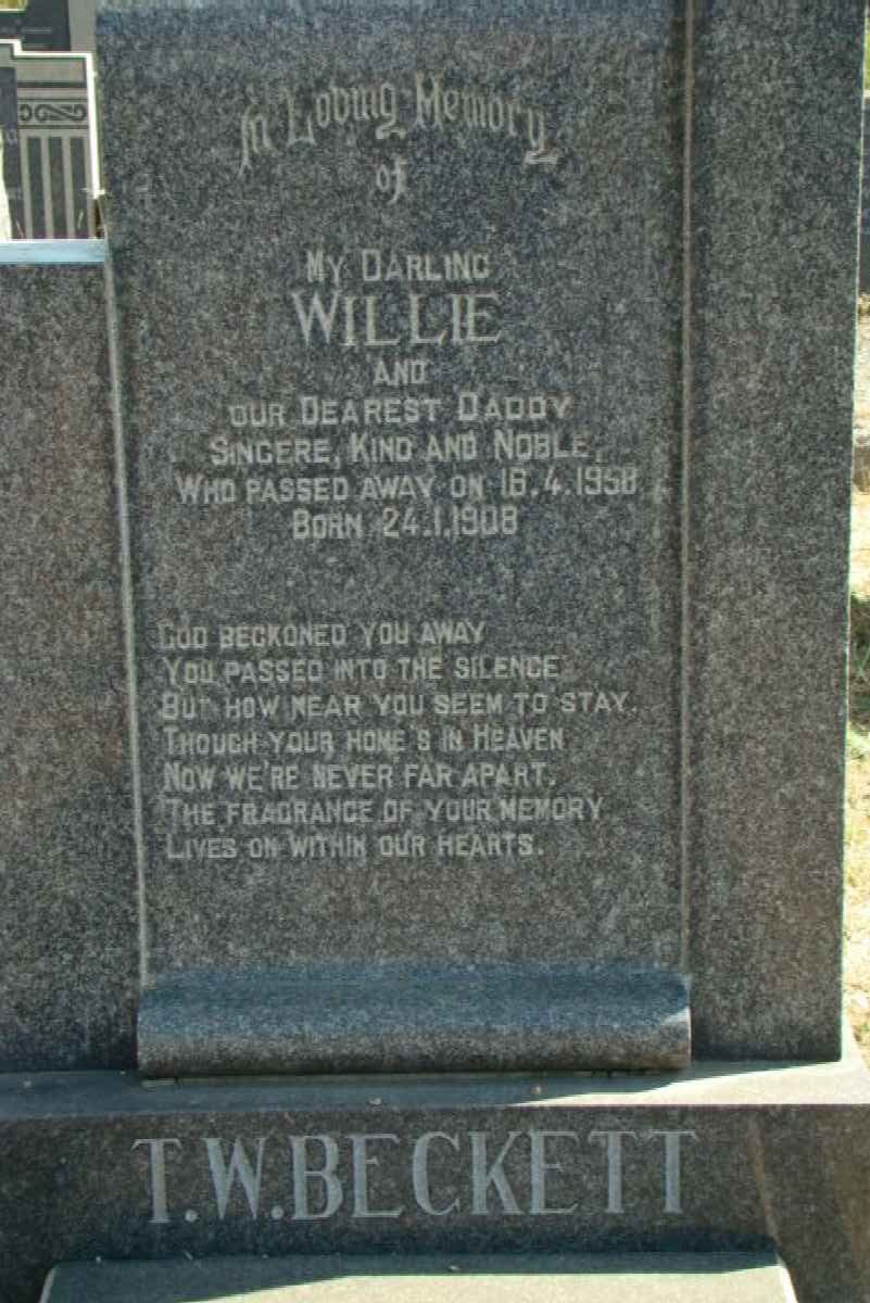 BECKETT T.W. 1908-1958