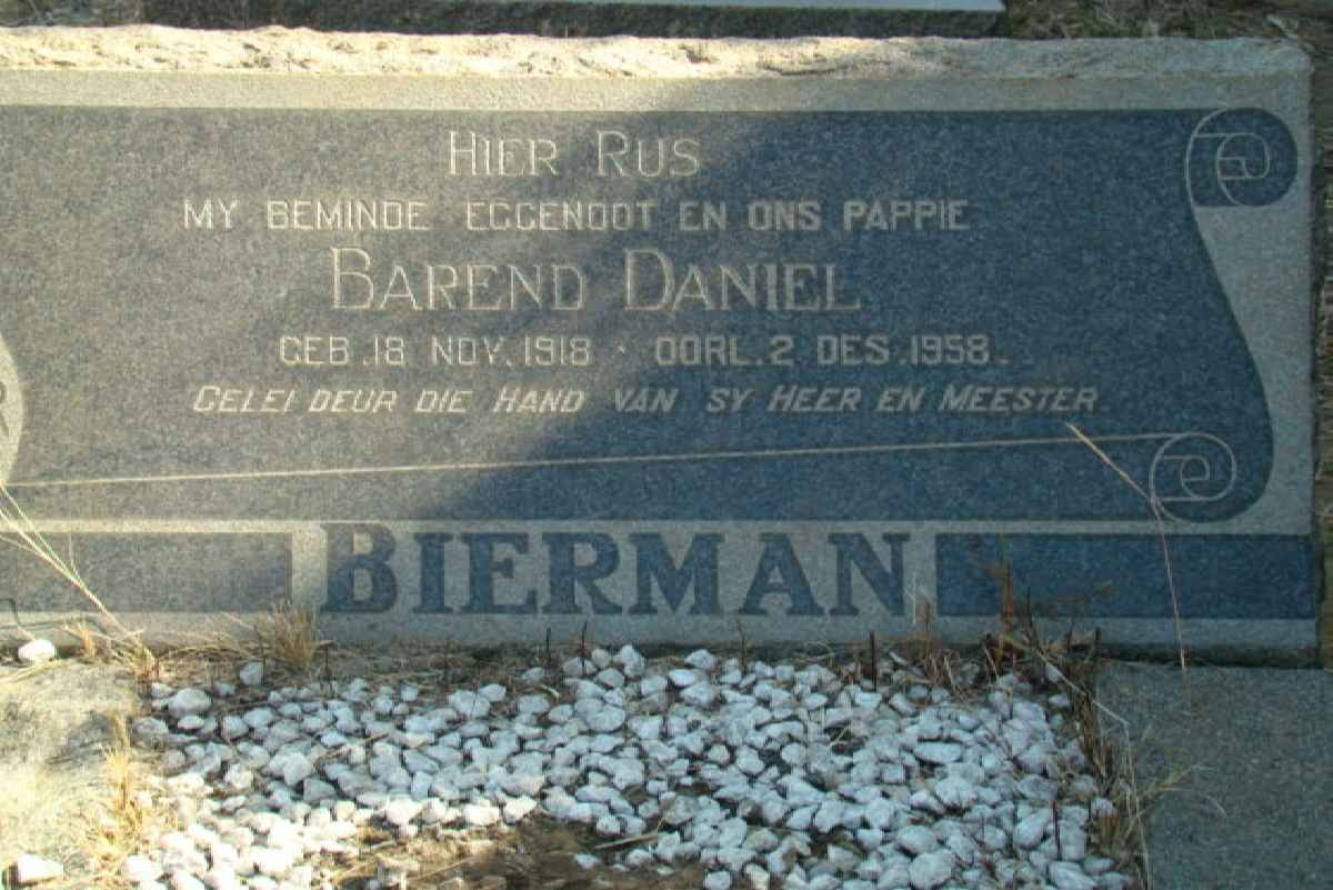 BIERMAN Barend Daniel 1918-1958