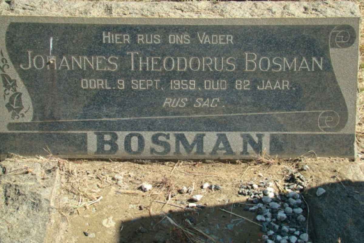 BOSMAN Johannes Theodorus -1959